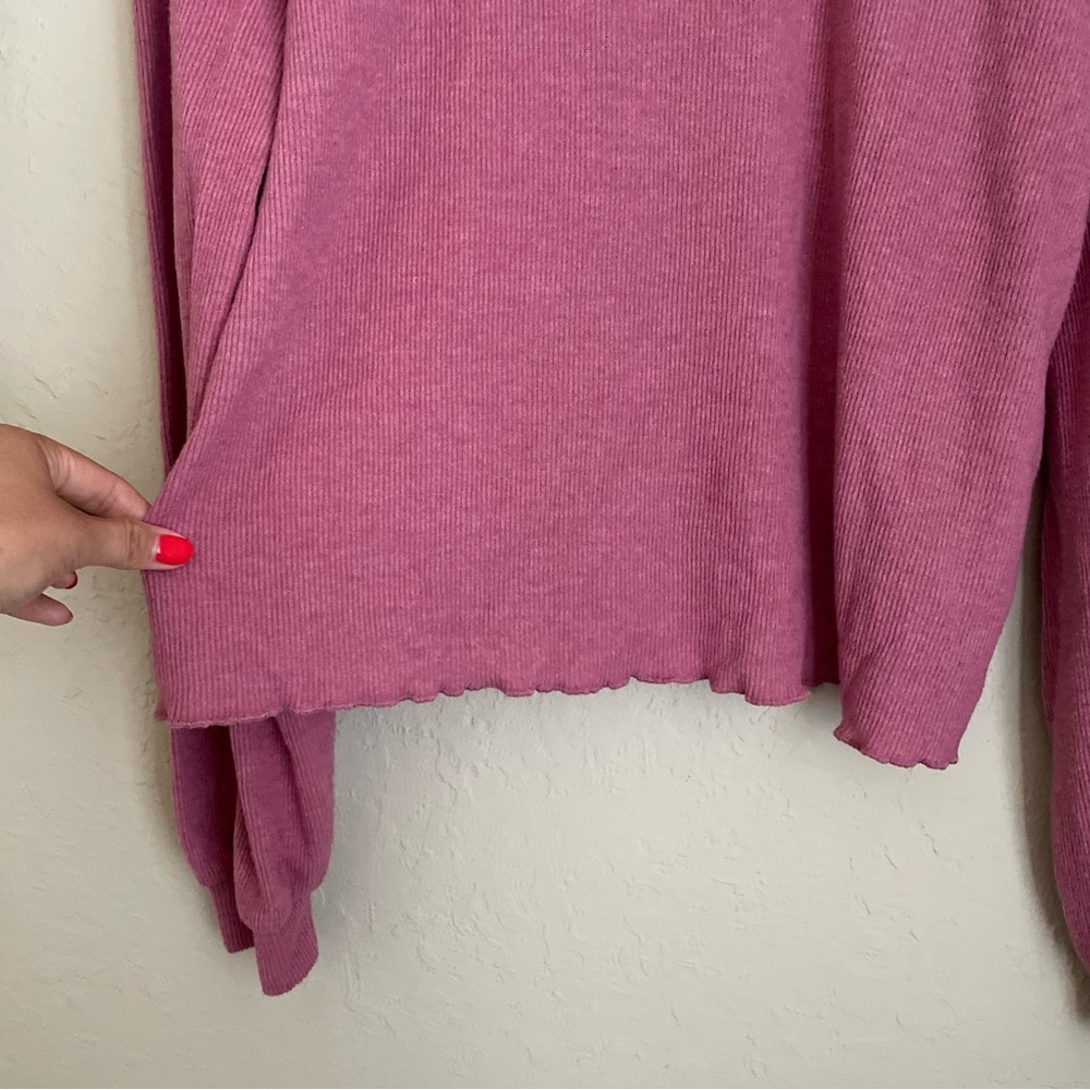 BB Dakota Nordstrom Ribbed Crew Neck Long Sleeve Top - Picture 3 of 6